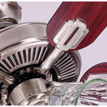 Retro decorative ceiling fan with light